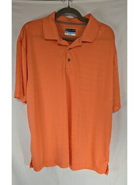 PGA Tour Air Flux Men's Golf Polo Size XL Coral/Orange
